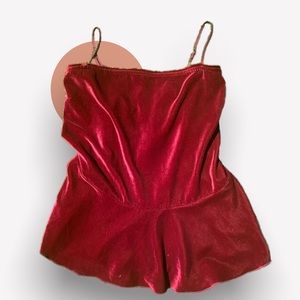 Free People velvet top Medium